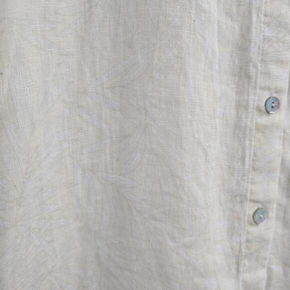 Tahari 100% Linen Shirt Dress XS Butter Yellow Collared Summer Resort Coastal - Picture 2 of 8